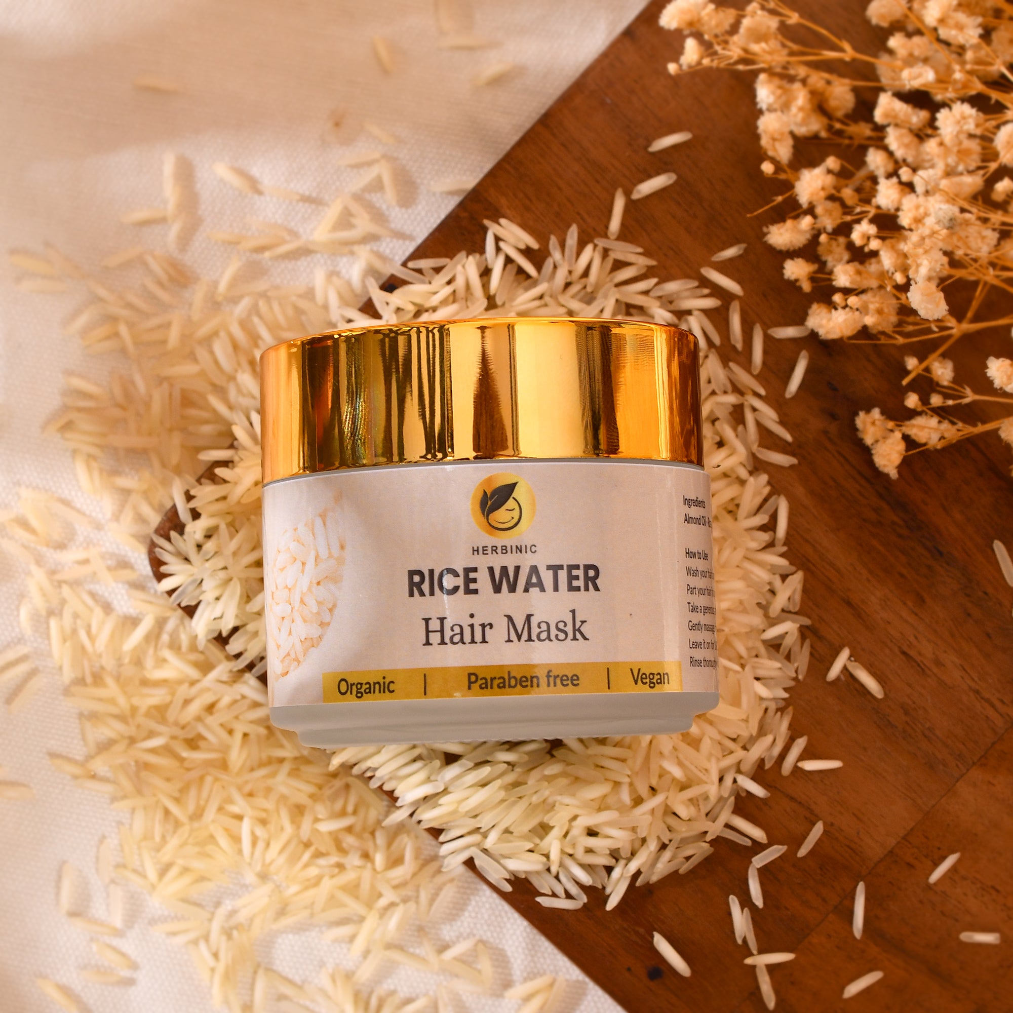 Herbinic Rice Water Hair Mask (100 gm)